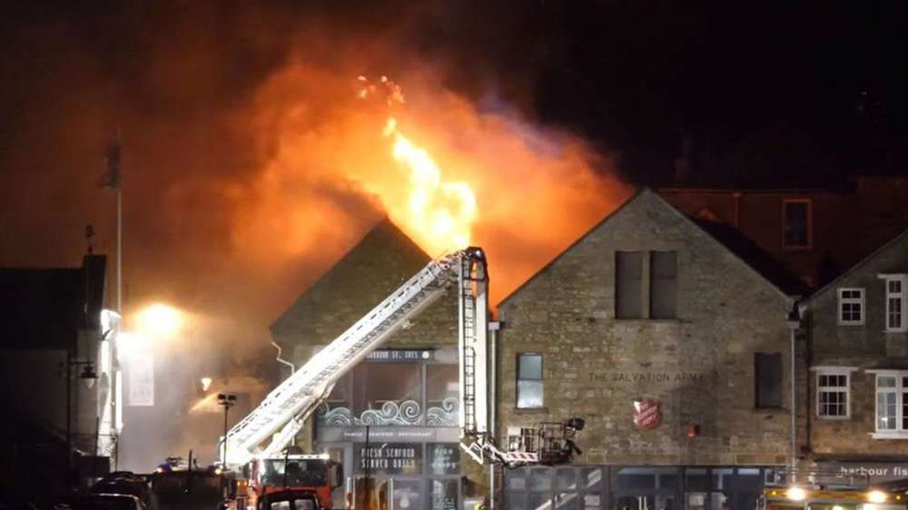 Firefighters battle blaze in St Ives