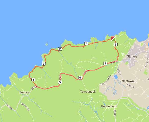 Circular walk West from St Ives